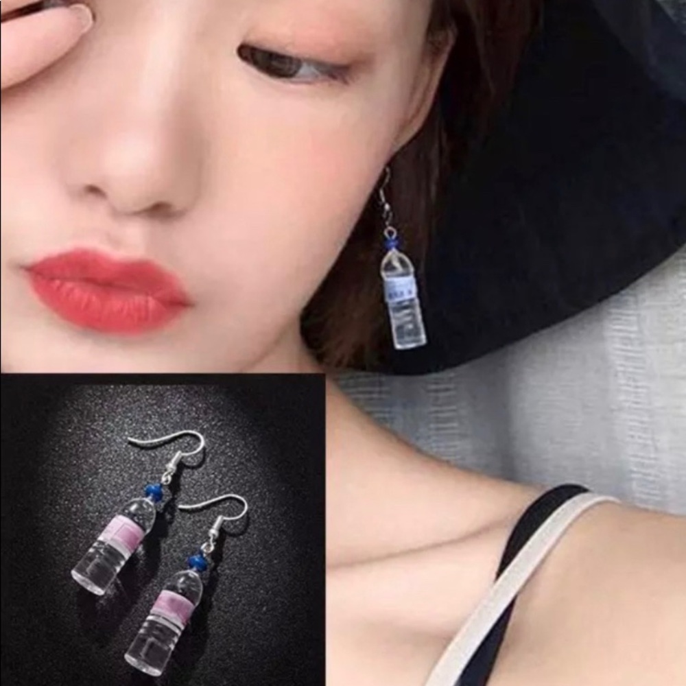 Water bottle earrings